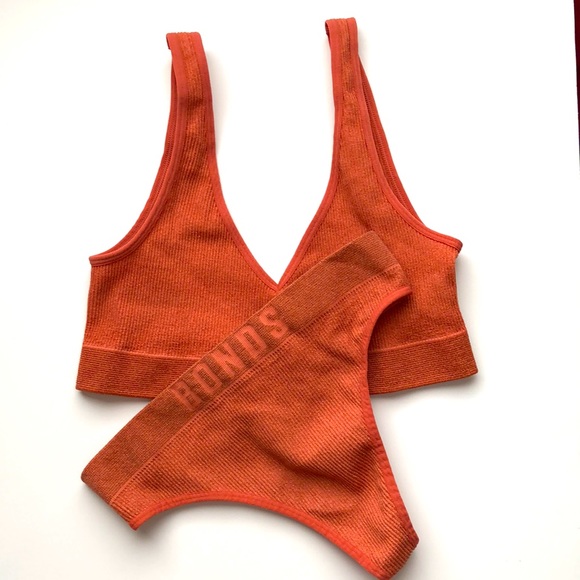 Other - Bonds Originals Ribbed Bra with Matching Thong Rust Underwear Size M